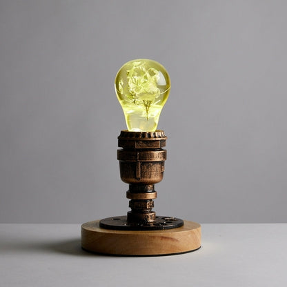 Yellow Hydrangea Resin Table Lamp
