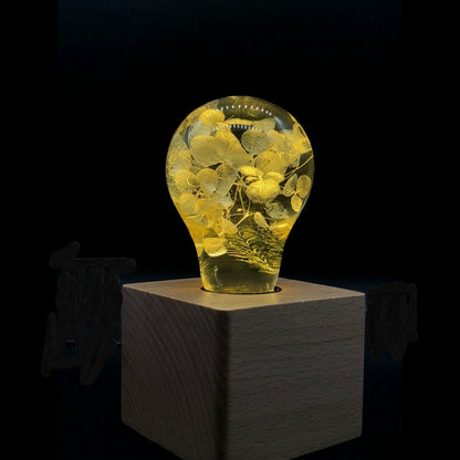 Yellow Hydrangea Resin Table Lamp