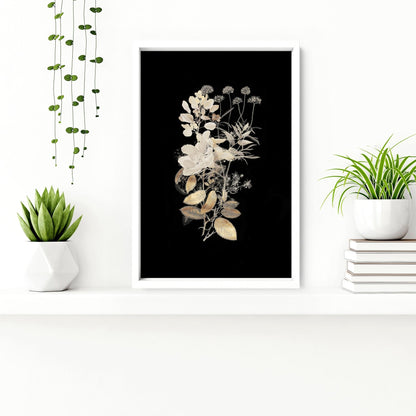 Gold Botanical Bathroom Wall Art Set of 3
