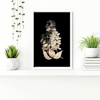 Gold Botanical Bathroom Wall Art Set of 3