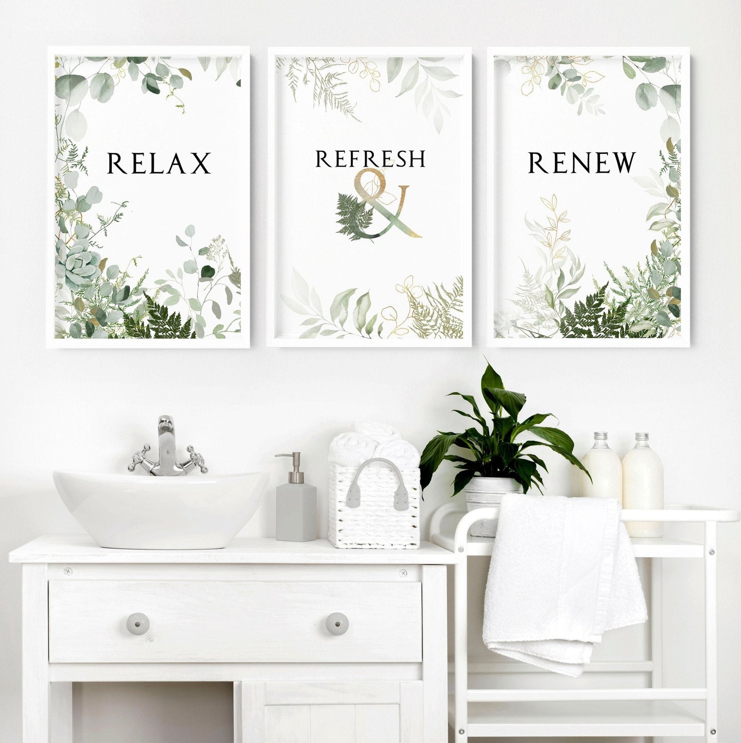 Farmhouse Bathroom Wall Art Set of 3