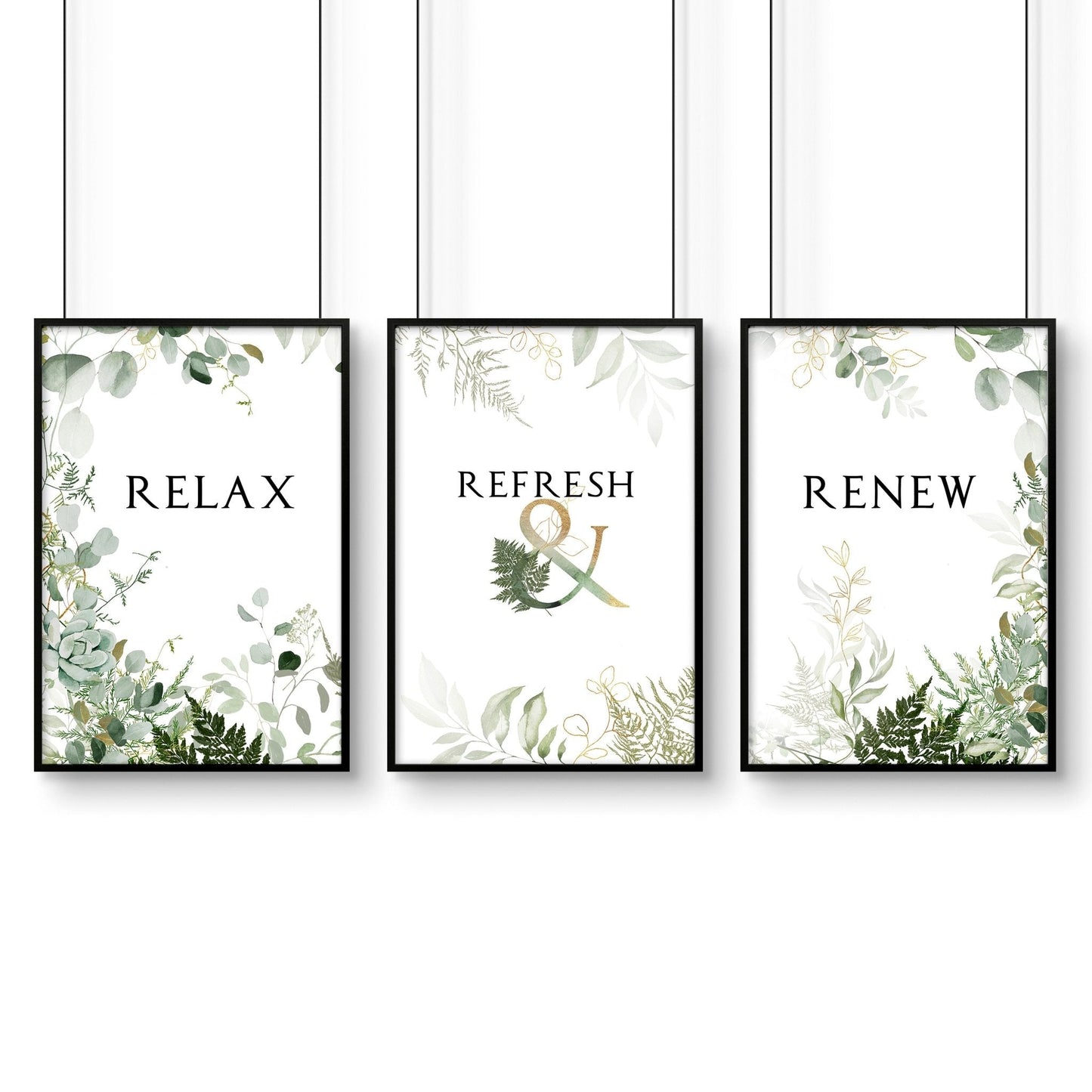 Farmhouse Bathroom Wall Art Set of 3