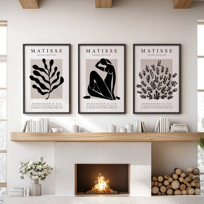 Matisse Posters Set of 3. Minimalist Botanical, Figure Prints