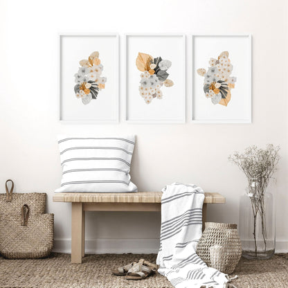 Pastel Botanical Wall Art Set of 3