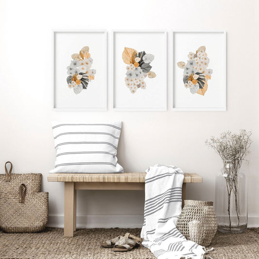 Pastel Botanical Wall Art Set of 3