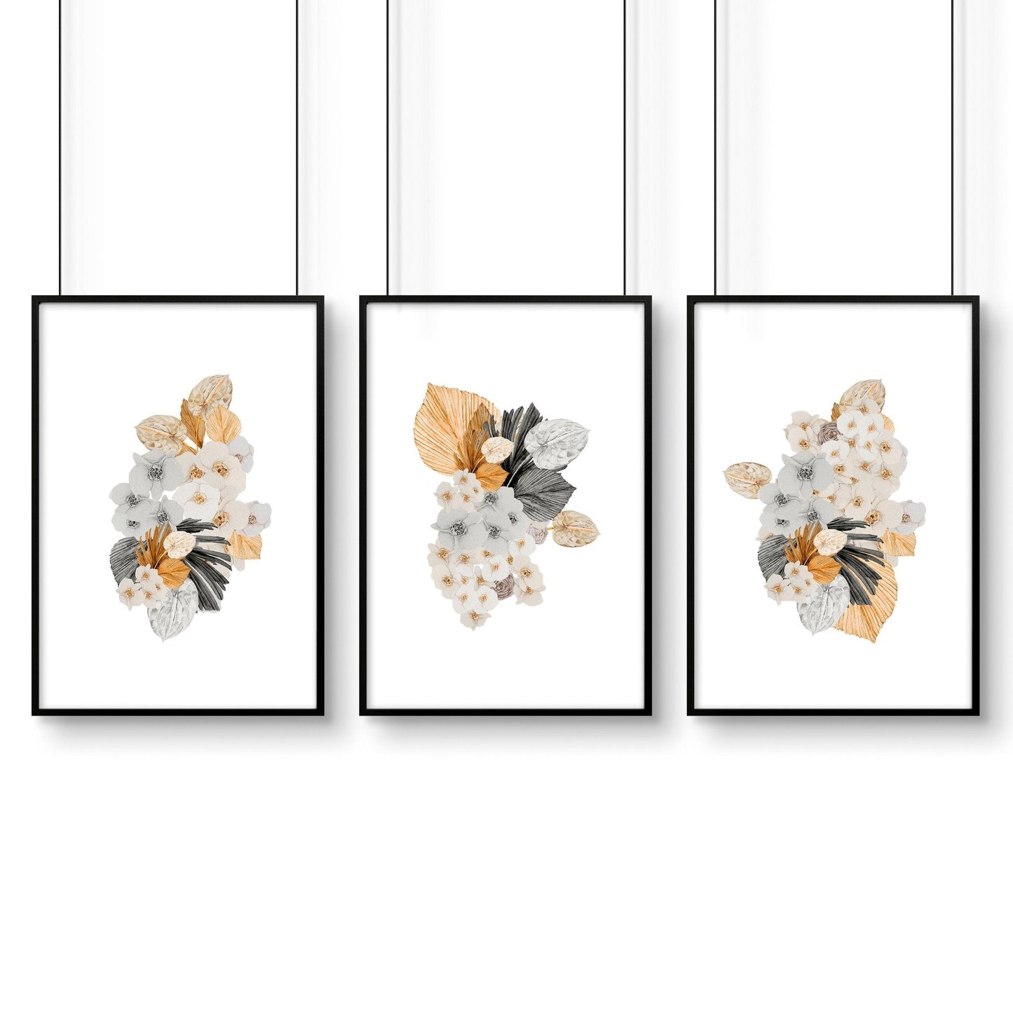 Pastel Botanical Wall Art Set of 3