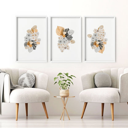 Pastel Botanical Wall Art Set of 3