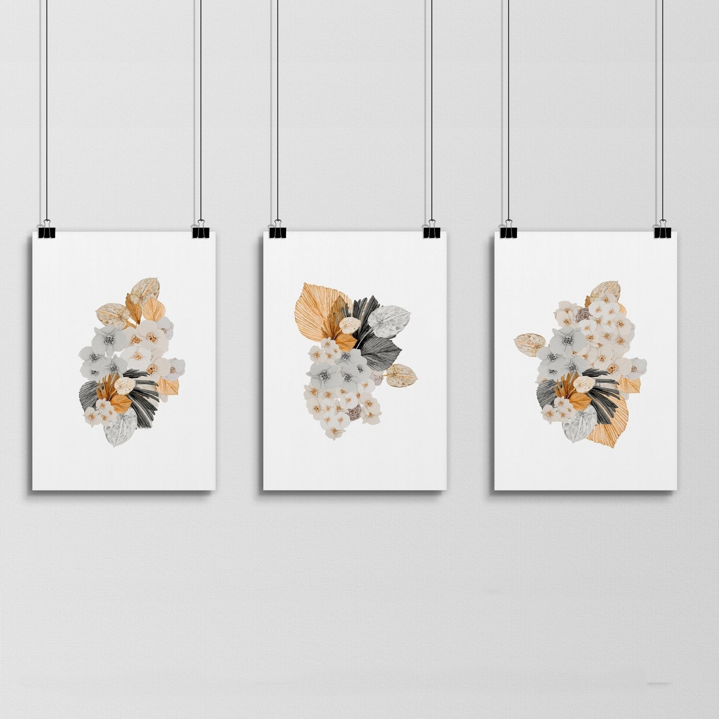 Pastel Botanical Wall Art Set of 3