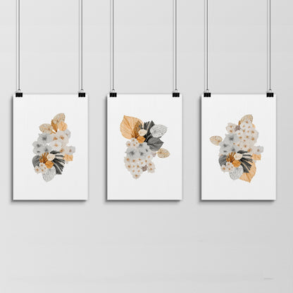 Pastel Botanical Wall Art Set of 3