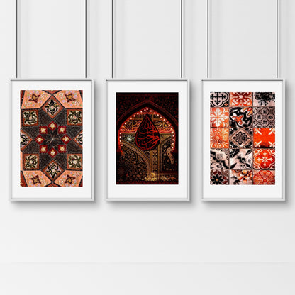 Moroccan Wall Art Print Set of 3