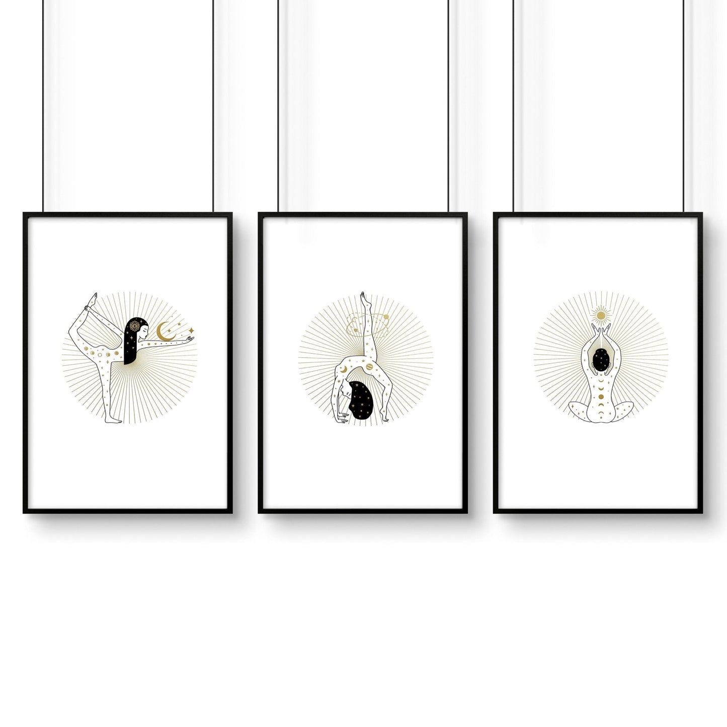 Yoga Wall Art Print Set of 3