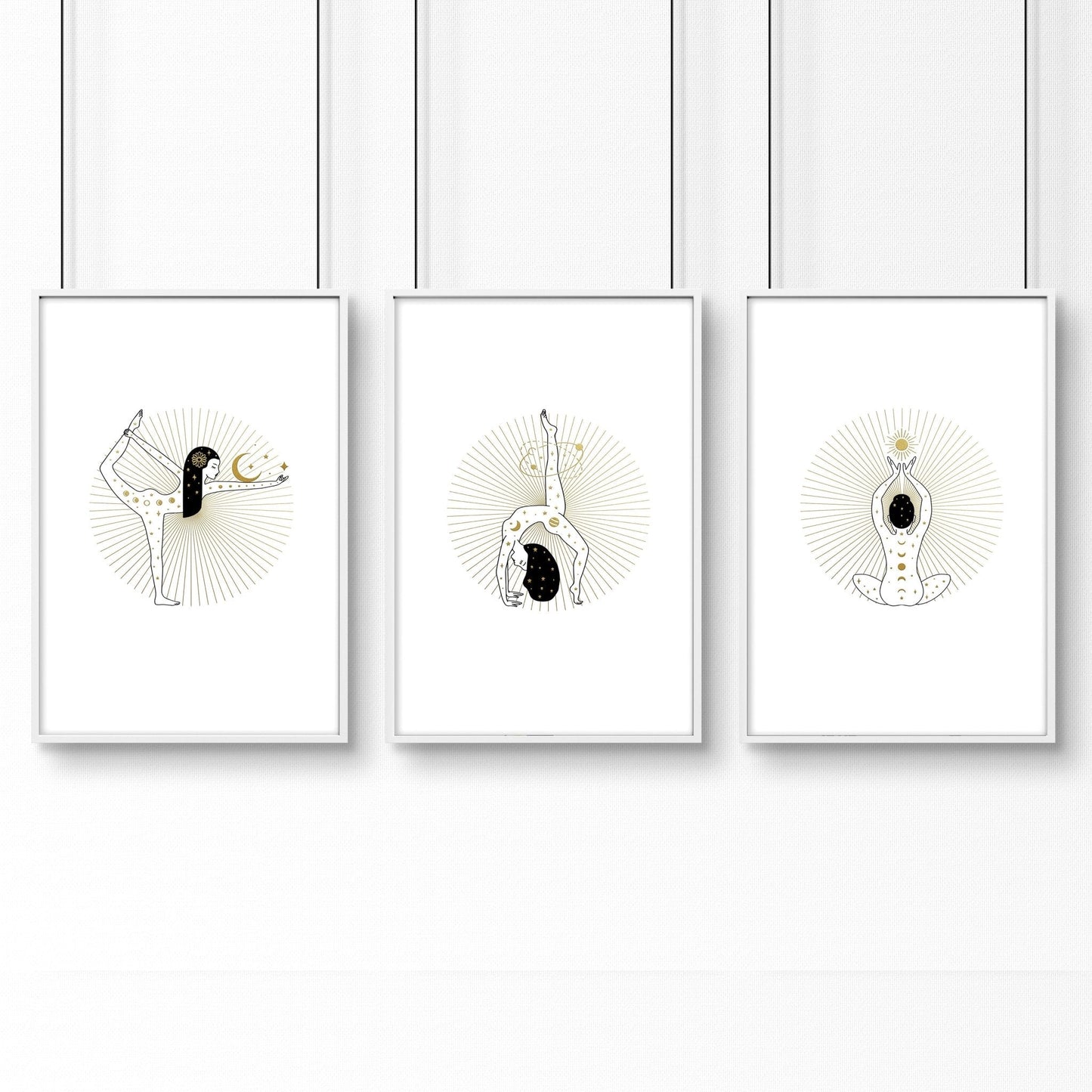 Yoga Wall Art Print Set of 3